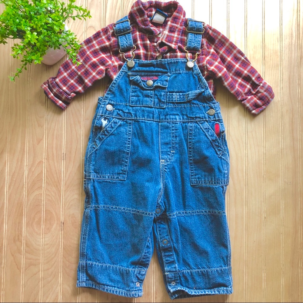 6-9 month | OshKosh overall and shirt set